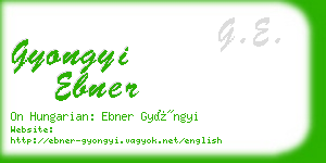 gyongyi ebner business card